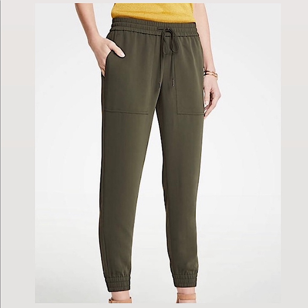 Ann Taylor Army Green Jogger Pants